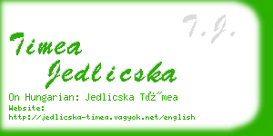 timea jedlicska business card